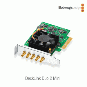 :::하이픽셀:::,DeckLink Duo 2 Mini,SD와 최대 1080p60의 HD포맷을 위한 4개의 독립적인 채널을 지원하는 소형 PCIe 캡처/재생 카드.,Blackmagic Design,블랙매직디자인 > 캡쳐 및 재생 > 덱링크