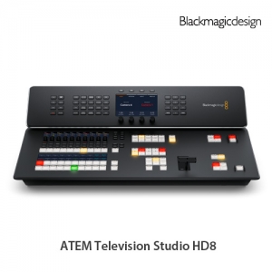 :::하이픽셀:::,ATEM Television Studio HD8,방송 컨트롤 패널, 8개의 3G-SDI 입력, 스트리밍 기능, 녹화 기능, 멀티뷰, DVE, 키어, USB 웹캠 출력 단자, 미디어 플레이어, 토크백 기능, 클라우드 스토리지 옵션을 제공하는 콤팩트한 크기의 라이브 프로덕션 스위처입니다.,Blackmagic Design,블랙매직디자인 > ATEM 스위처 > ATEM Television Studio