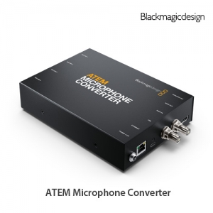 :::하이픽셀:::,[오더베이스]ATEM Microphone Converter,4개의 아날로그 XLR 입력을 MADI 디지털 오디오로 변환해 마이크 입력을 확장시킬 수 있습니다. -129dBV의 낮은 잡음 플로어 및 131dB(A)의 다이나믹 레인지, 0.002%의 낮은 왜곡률, 파형 스크롤링 기능과 함께 지원되는 HDMI 모니터링 출력을 탑재했습니다.,Blackmagic Design,블랙매직디자인 > ATEM 스위처 > ATEM Television Studio